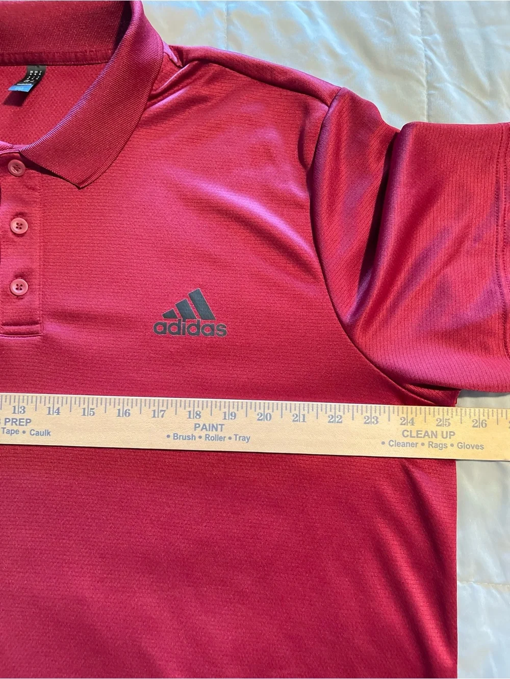 Adidas Men’s Size XL Burgundy Golf Polo Shirt Performance Short Sleeve
